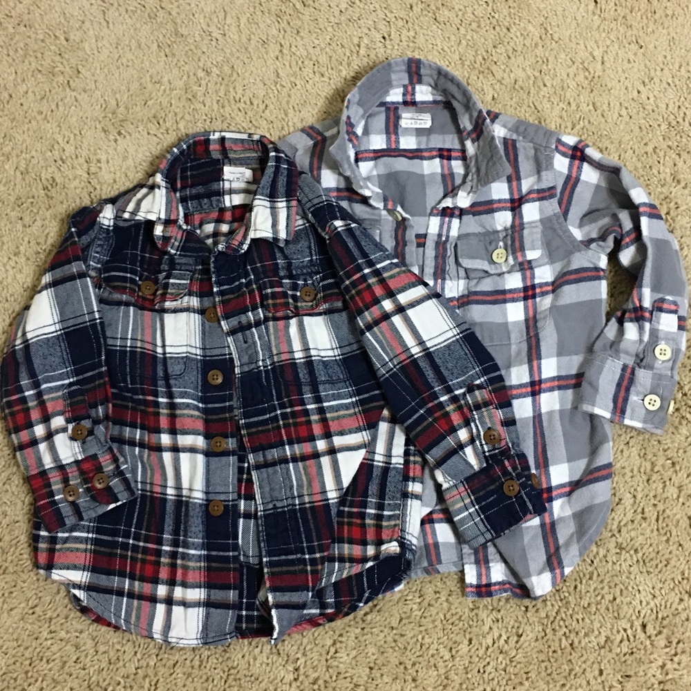 Lot of jcrew crewcuts toddler flannels